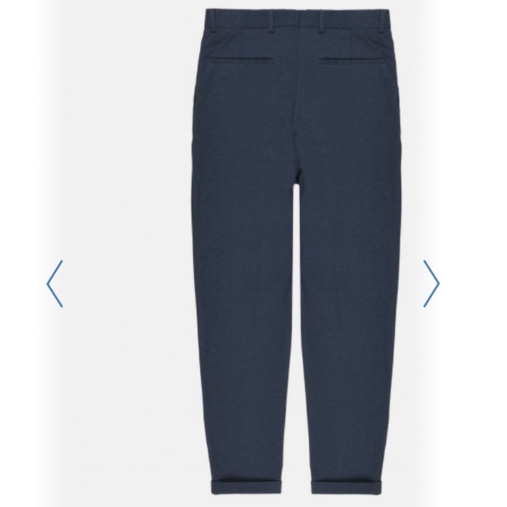 Zara NWT blue slim leg trouser cuffs 32 - Picture 7 of 16